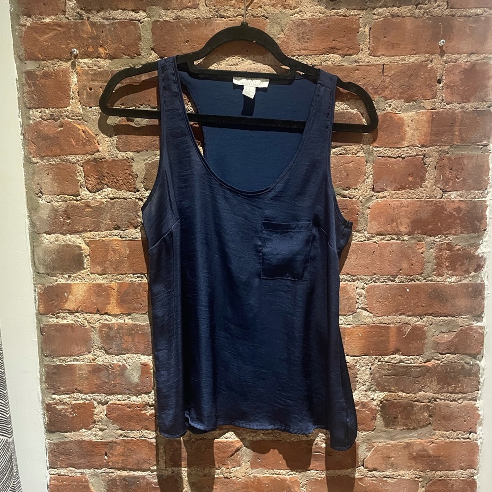 Navy Blue Tank with Small Pocket